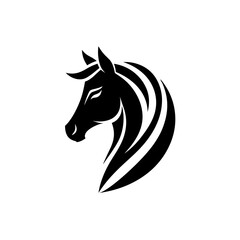 Horsehead silhouette vector illustration
