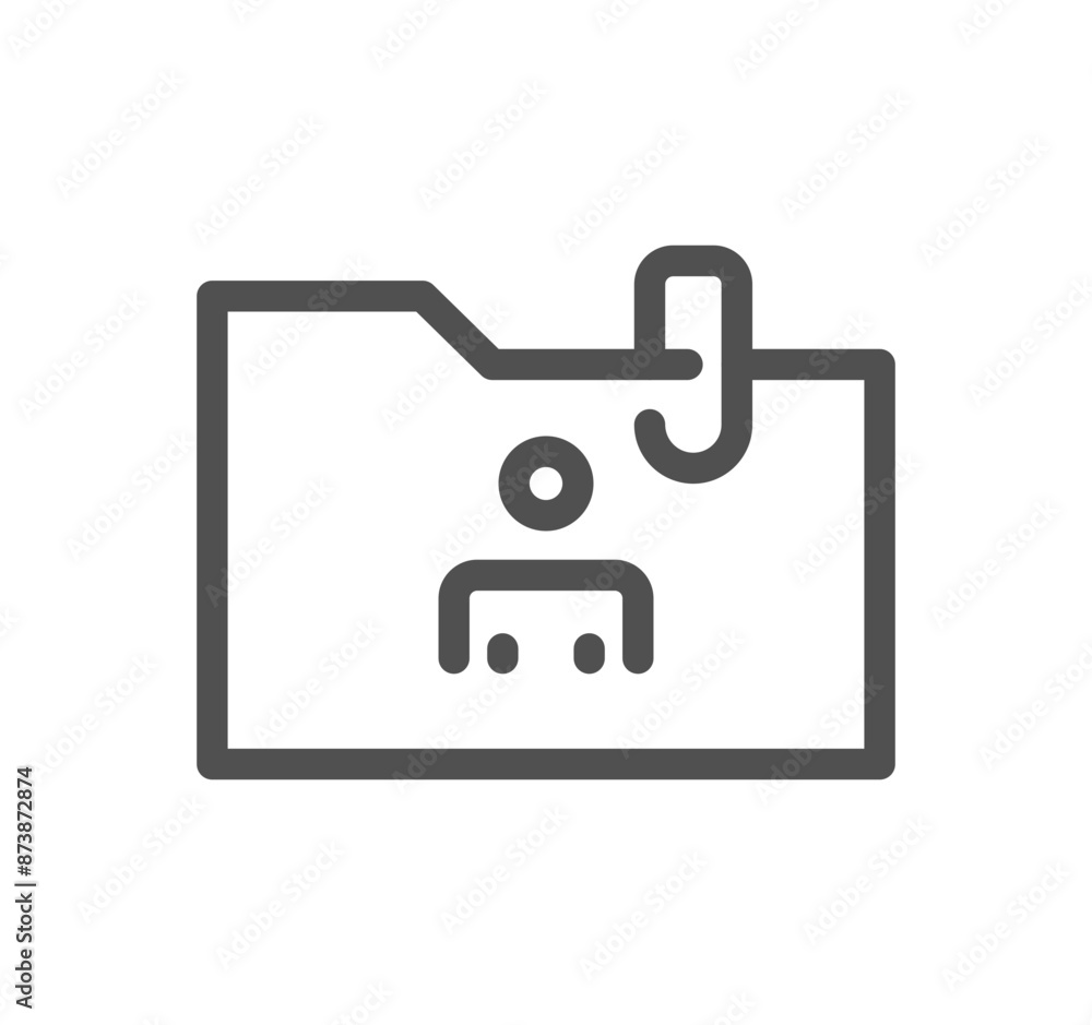 Poster document and paper icon outline and linear vector.