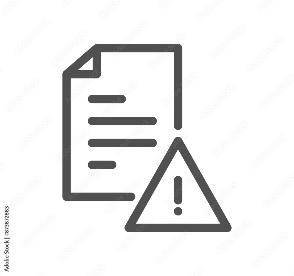 Poster document and paper icon outline and linear vector.