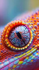 Naklejka premium Macro lens of animal eyes