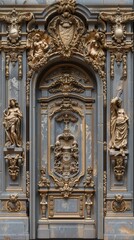 Obraz premium Baroque, barocco ornate marble ceiling non linear reformation design. elaborate ceiling with intricate accents depicting classic elegance and architectural beauty