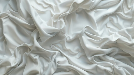Obraz premium plain white cloth with soft and delicate folds, showcasing intricate texture and an elegant visual effect