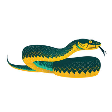 illustration logo of minimalist outline of a anaconda