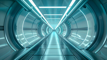 Futuristic Subterranean Transportation Network in a Modernist City