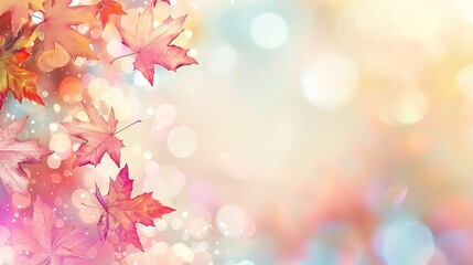 Autumn Glow: Vibrant Maple Leaves Web Banner for Seasonal End of Year Activities