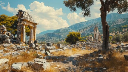 Obraz premium The Ancient Ruins Of Patara In Lycia, Turkey; Once The Capital Of Ancient Lydia, It Was A Significant Maritime Hub