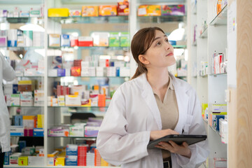 Pharmacists monitor and inspect the quality of pharmaceuticals sold in pharmacies