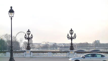 Paris, France, 02.08.2011: View for Paris from the Alexandre III bridge
