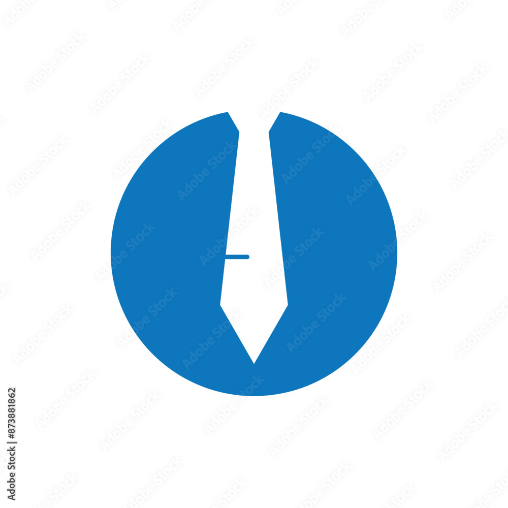 Sticker tie icon or symbol