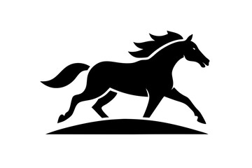 Horse racing silhouette  vector illustration 