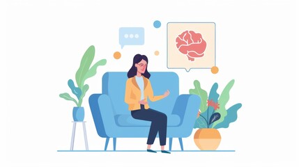 Digital Therapy: Online Video Session with Psychologist for Women in Home Environment