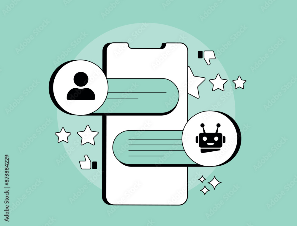 Poster ai customer support with chatbots, automated responses, virtual assistants, machine learning. natura