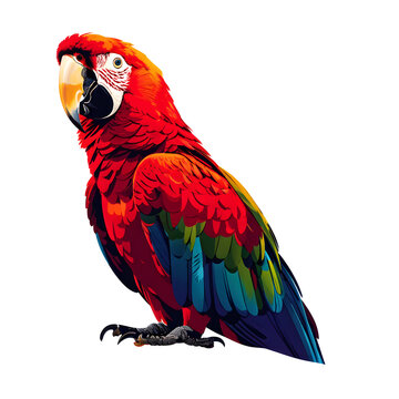 recommend clip art: illustration logo of minimalist outline of a parrot