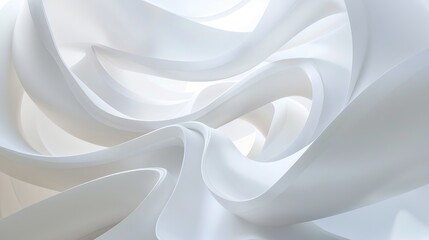 A white abstract background with gentle, flowing curves and light shadows that give a sense of elegance and fluidity