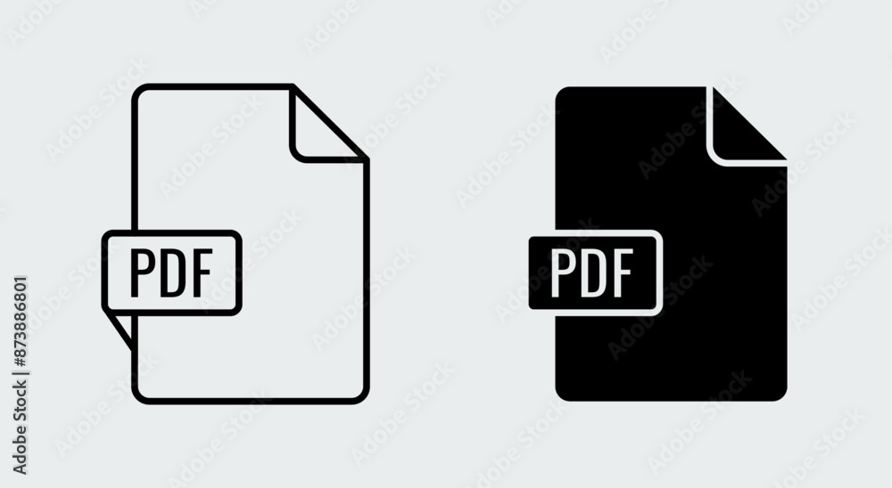 Poster pdf file document icon. easy editable vector design.