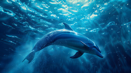 Obraz premium dolphin swimming in the ocean