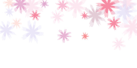 Falling cherry blooming flower parts vector..