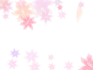 Fototapeta premium Spring flowers falling vector illustration.