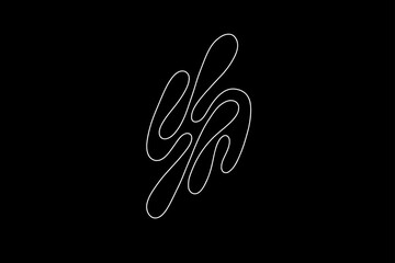 Naklejka premium Random Shapes Organic Black Blobs. Outline 2d vector image. Sticker for social media. Backdrop.
