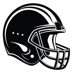 Fototapeta premium American football helmet silhouette vector