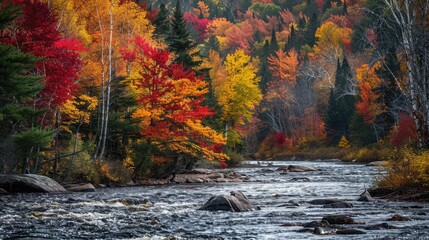 Michigan Nature: Autumn Colors along the Ausable River in North Michigan