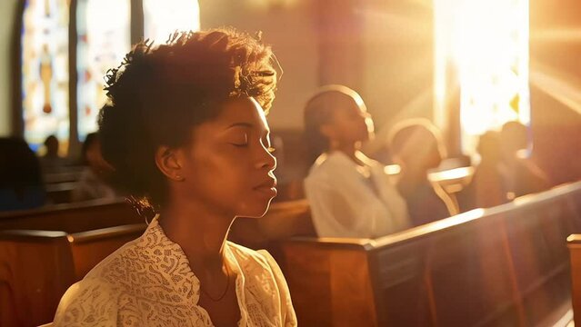 african american woman praying in church. religion, faith, spirituality, religion, god. religion, spirituality, spirituality, faith and god