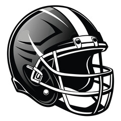 Fototapeta premium American football helmet silhouette vector
