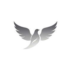 Obraz premium illustration logo of minimalist outline of a dove