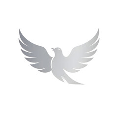 Obraz premium illustration logo of minimalist outline of a dove