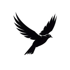 Obraz premium illustration logo of minimalist outline of a dove