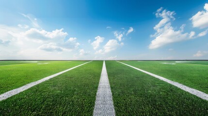 Obraz premium Photography, football field, sunny day 