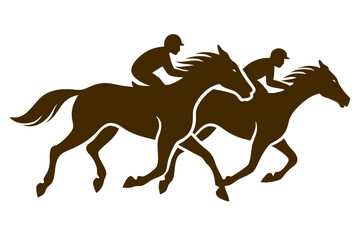 Horse racing vector illustration 