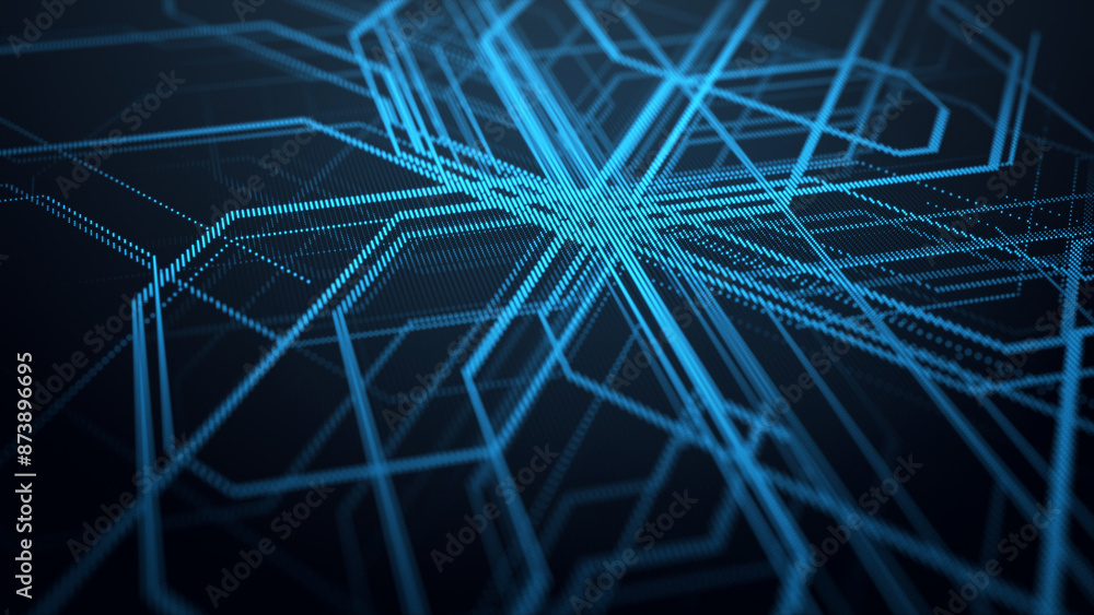 Poster abstract technological background. digital information. the concept of big data. 3d rendering.