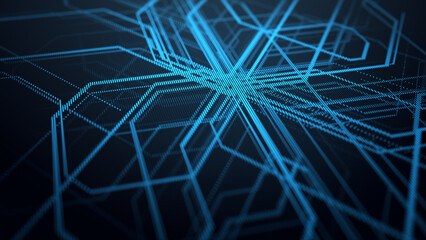Abstract technological background. Digital information. The concept of big data. 3d rendering.