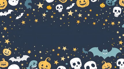 blue halloween background