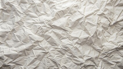 Obraz premium Soft focus white crumpled paper background with subtle creases and wrinkles texture.