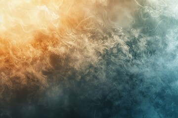 Fototapeta premium Surreal close-up of illuminated smog particles showcasing vibrant colors and intricate textures in sunlight.