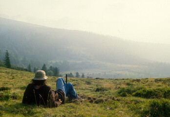Obraz premium Berger, Mont Fourcat, massif de Tabe, Ariège, 09, France