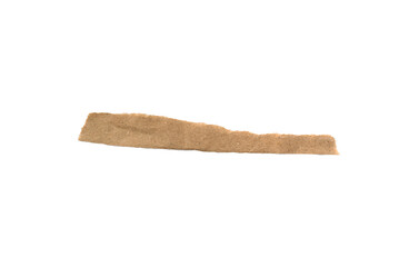A torn piece of craft paper isolated on a white background. Perfect for eco-friendly designs and art projects
