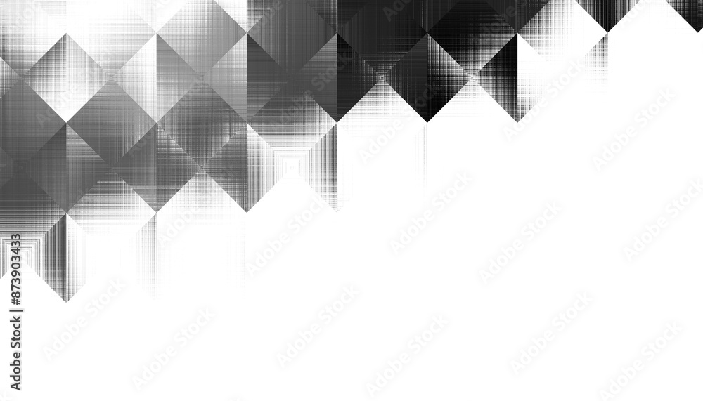 Poster Modern abstract transparent background texture with layers of black and gray transparent material in triangle diamond and squares shapes in