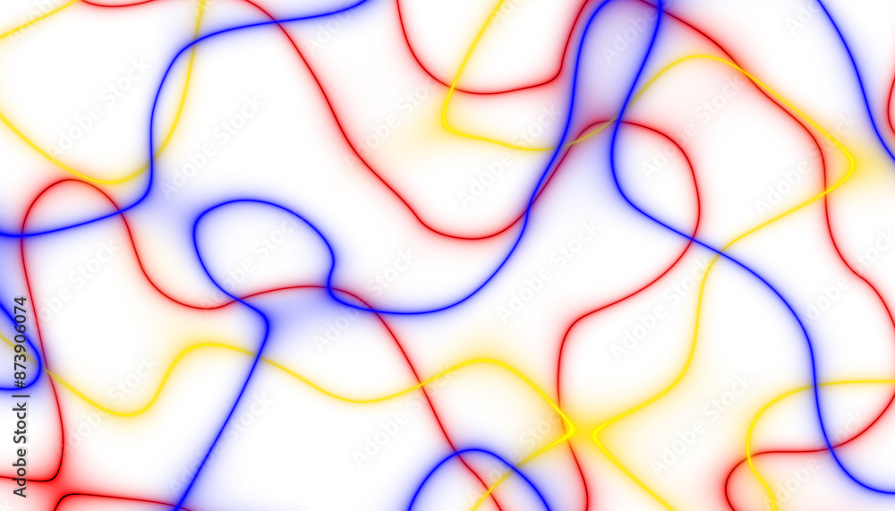 Poster abstract colorful spectrum thin linear abstract curved wavy wide pattern for background, wallpaper, 