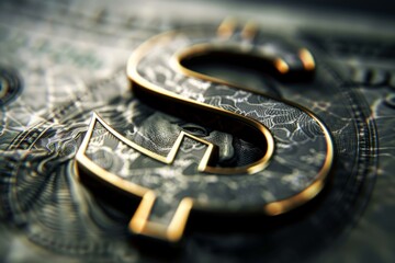 Detailed closeup of a golden litecoin emblem on a textured surface, symbolizing cryptocurrency