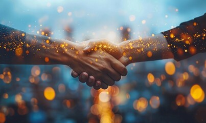 businessman handshake for teamwork, successful Business deal partnership concept