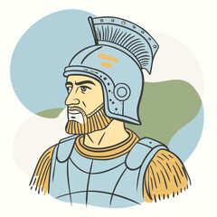 vector illustration of roman legioner