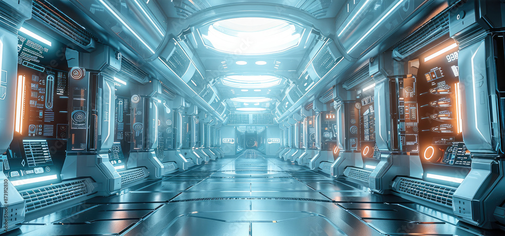 Poster global server graphic, futuristic. generative ai.