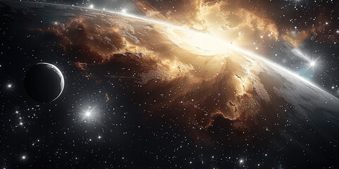 Obraz premium Space, universe, stars. Generative AI.