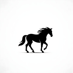 Obraz premium illustration logo of minimalist outline of a horse