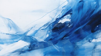 blue with black and white abstract painting