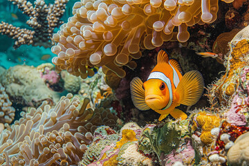 Fototapeta premium A clean and bright home interior with a focus on a mop and bucket on a polished wooden floor, emphasizing cleanliness and a fresh living space.