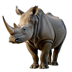 Fototapeta premium Imposing Rhino in Natural Habitat